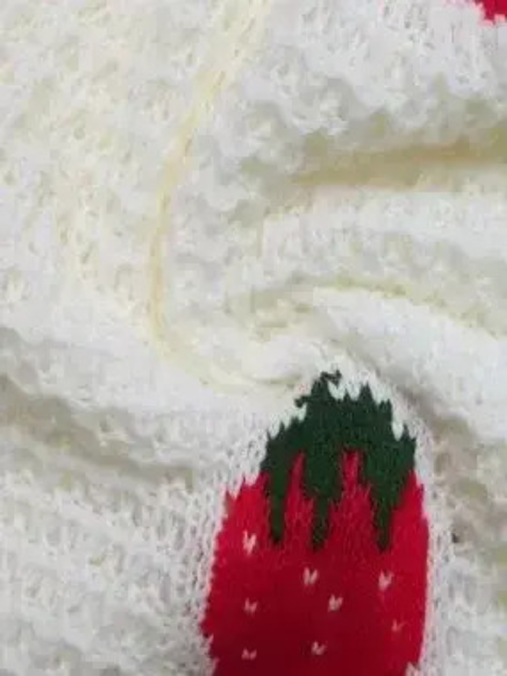 Strawberry Pattern V-Neck Button-Up Cardigan - Picture 8 of 9